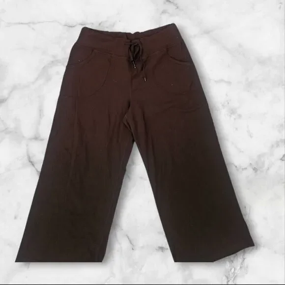 Lululemon Size 10 Brown Yoga Pants Wide Leg - Picture 2 of 4